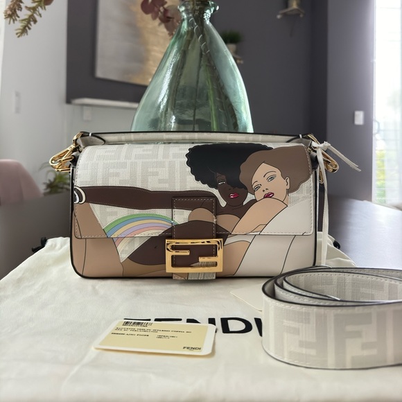 NWT Fendi Baguette Midi Bikini Girls Shoulder Bag - Picture 3 of 13